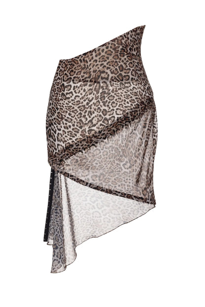 SITUATIONIST Sheer Leopard Skirt