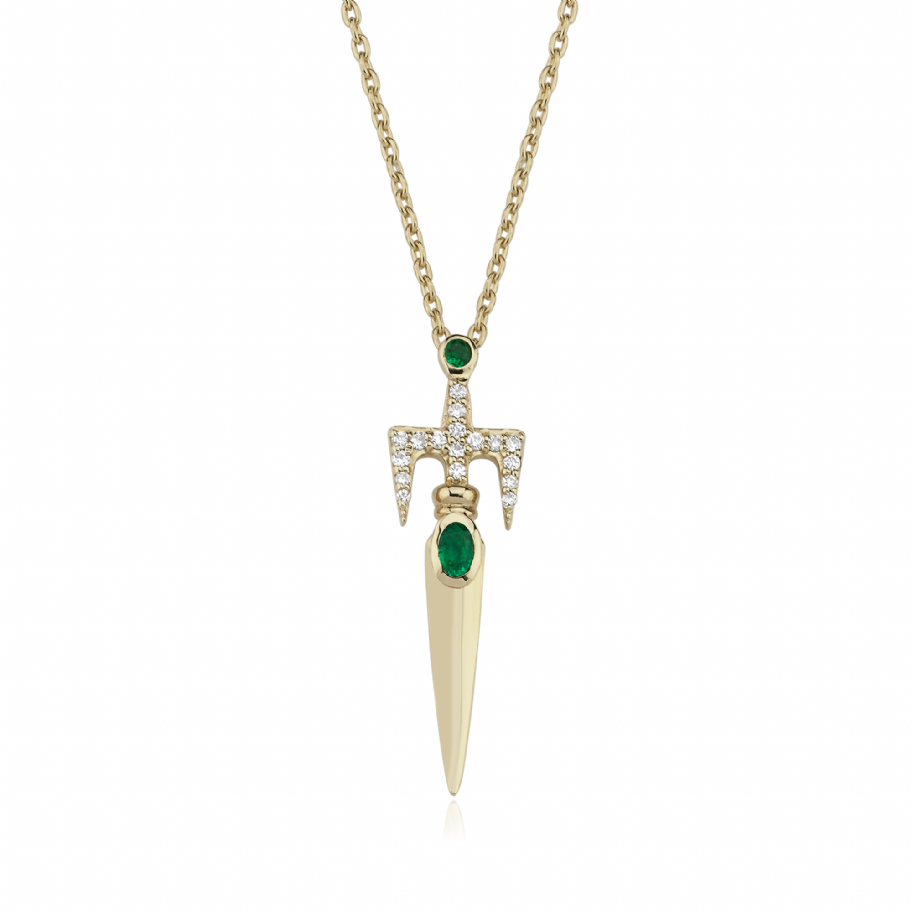 MELIE Emerald Sword Necklace