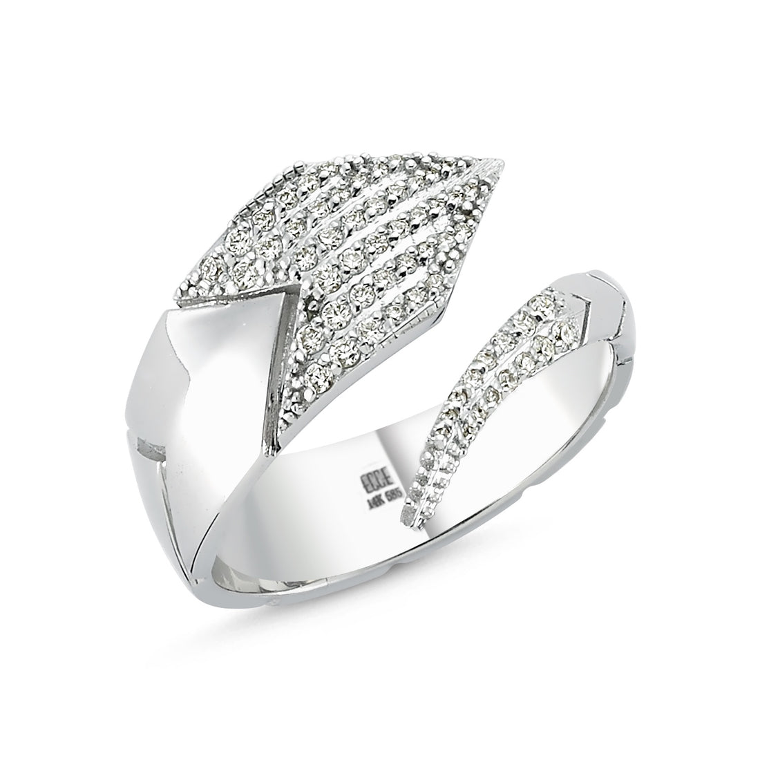 ECCE Le Serpent Diamond Ring White Gold