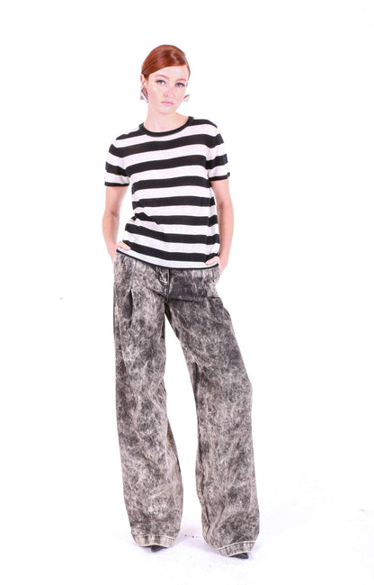 MAJESTIC FILATURES Cashmere Stripped Crewneck