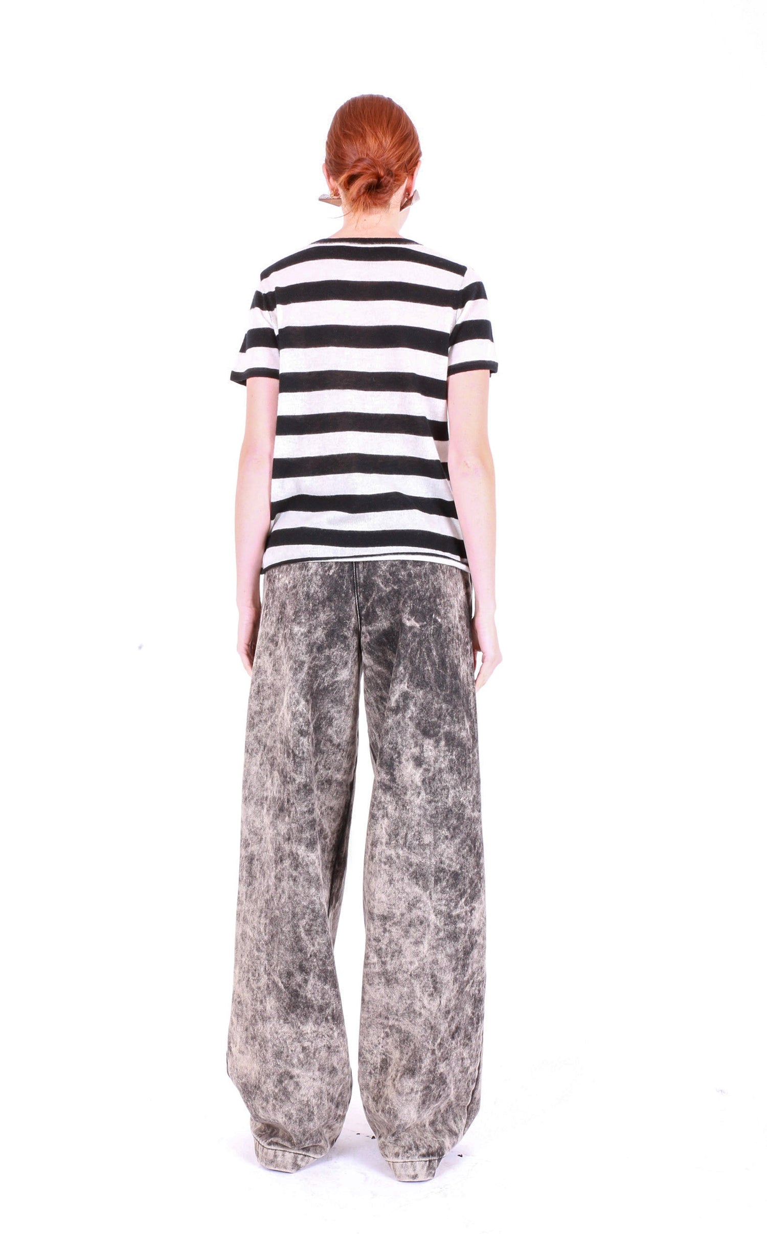 MAJESTIC FILATURES Cashmere Stripped Crewneck