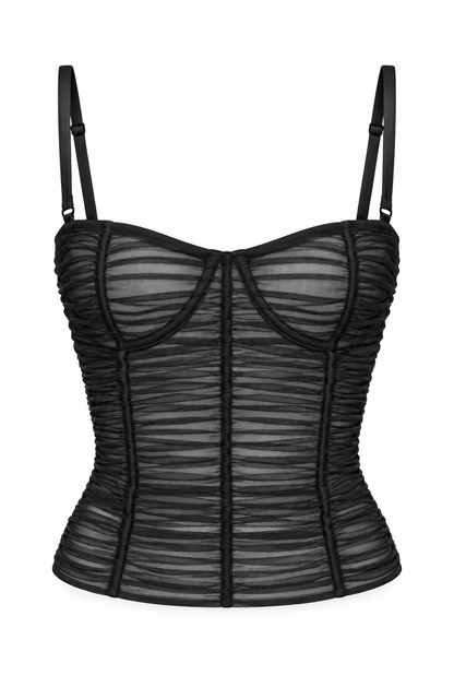 KIKI DE MONTPARNASSE Tulle Bustier Top