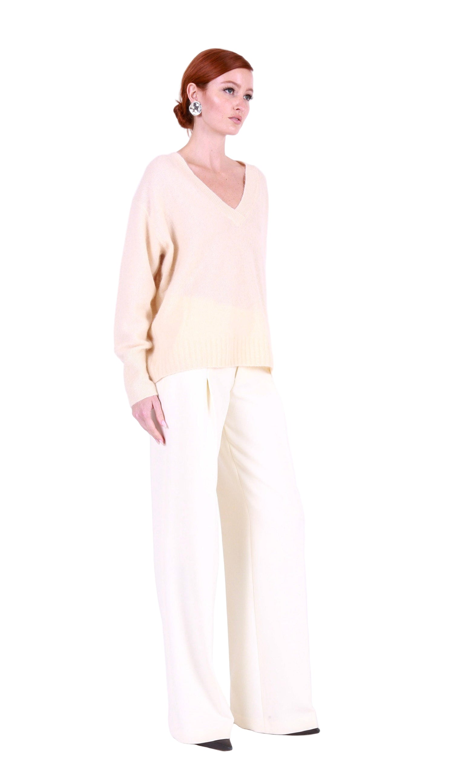 MAJESTIC FILATURES Long Sleeve V-Neck Sweater