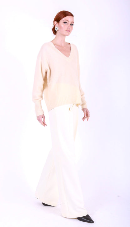 MAJESTIC FILATURES Long Sleeve V-Neck Sweater