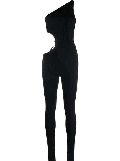 ANDREADAMO Ribbed Jersey Jumpsuit With Cut Out