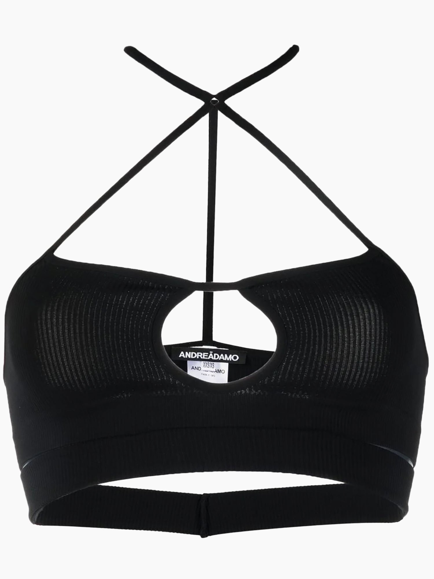 ANDREADAMO Ribbed Jersey Bra With Strappy Details – SHOPCURVE