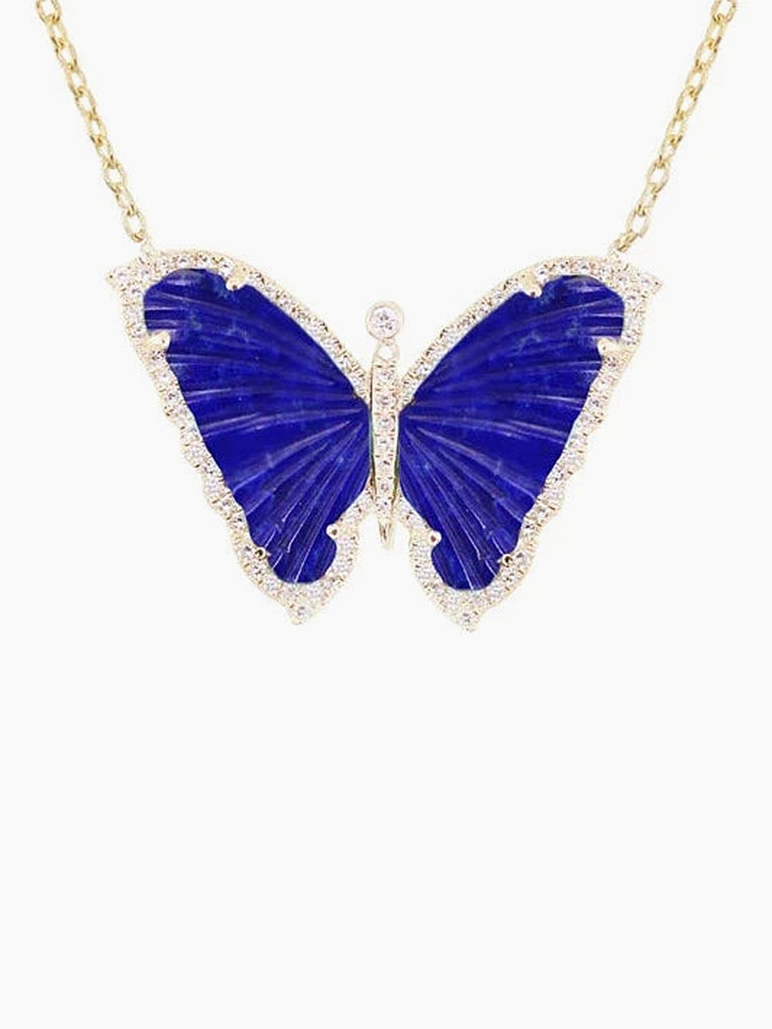 ANEV 14K Lapis Baby Butterfly Necklace