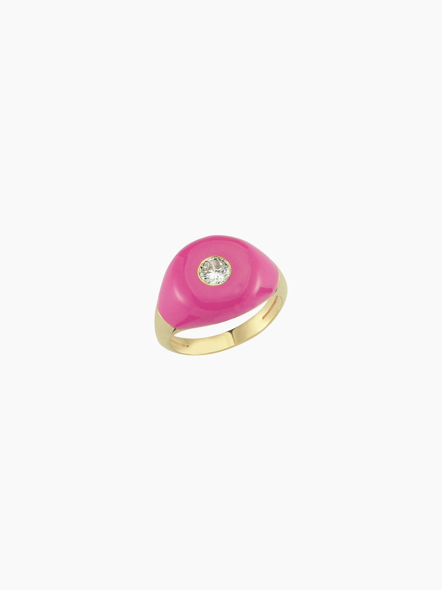 CHARMS COMPANY Les Bonbons Pink Enamel &amp; Quartz Ring