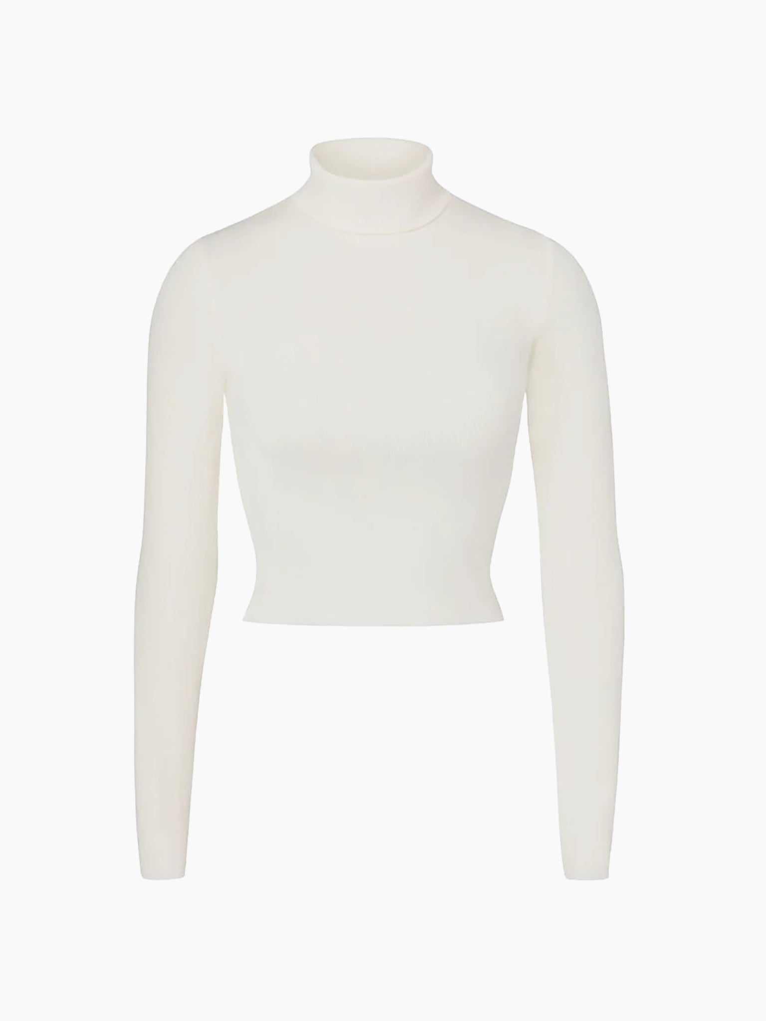 ETERNE Cropped Fitted Turtleneck Top