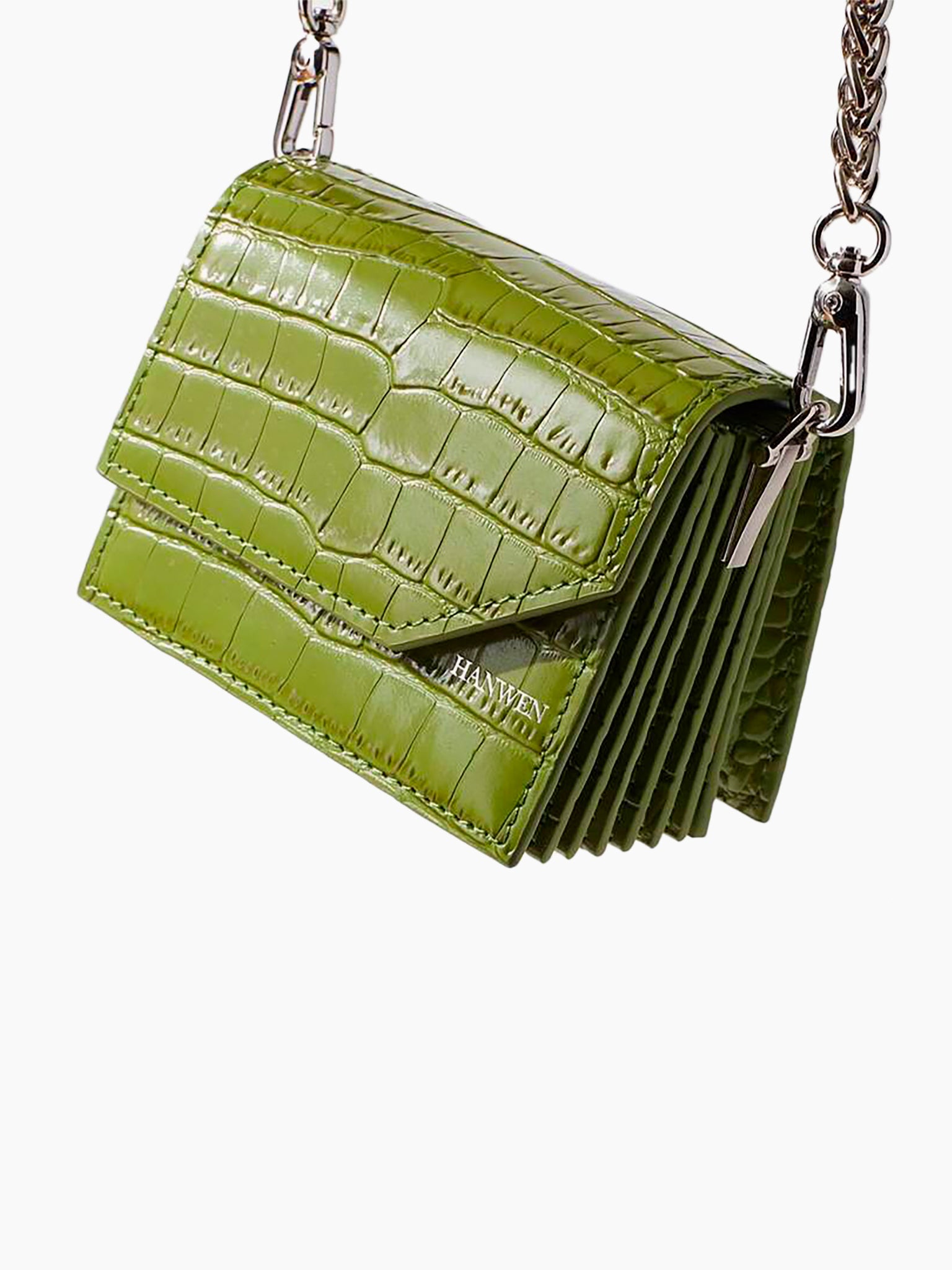 HAN WEN STUDIO Naomi Nano Croc Crossbody Cardholder