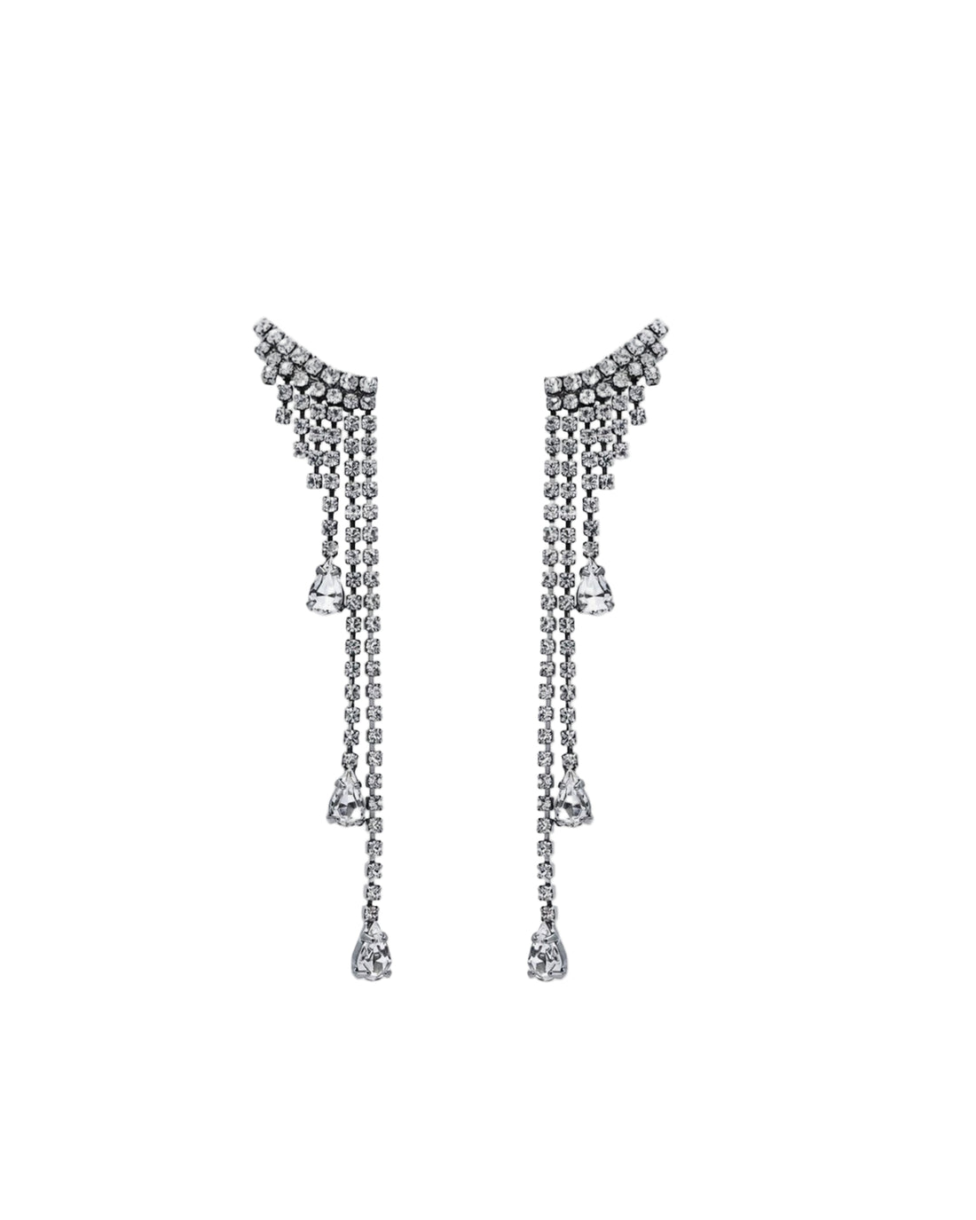 HELENE ZUBELDIA BO817 Crystal Waterfall Drop Earrings
