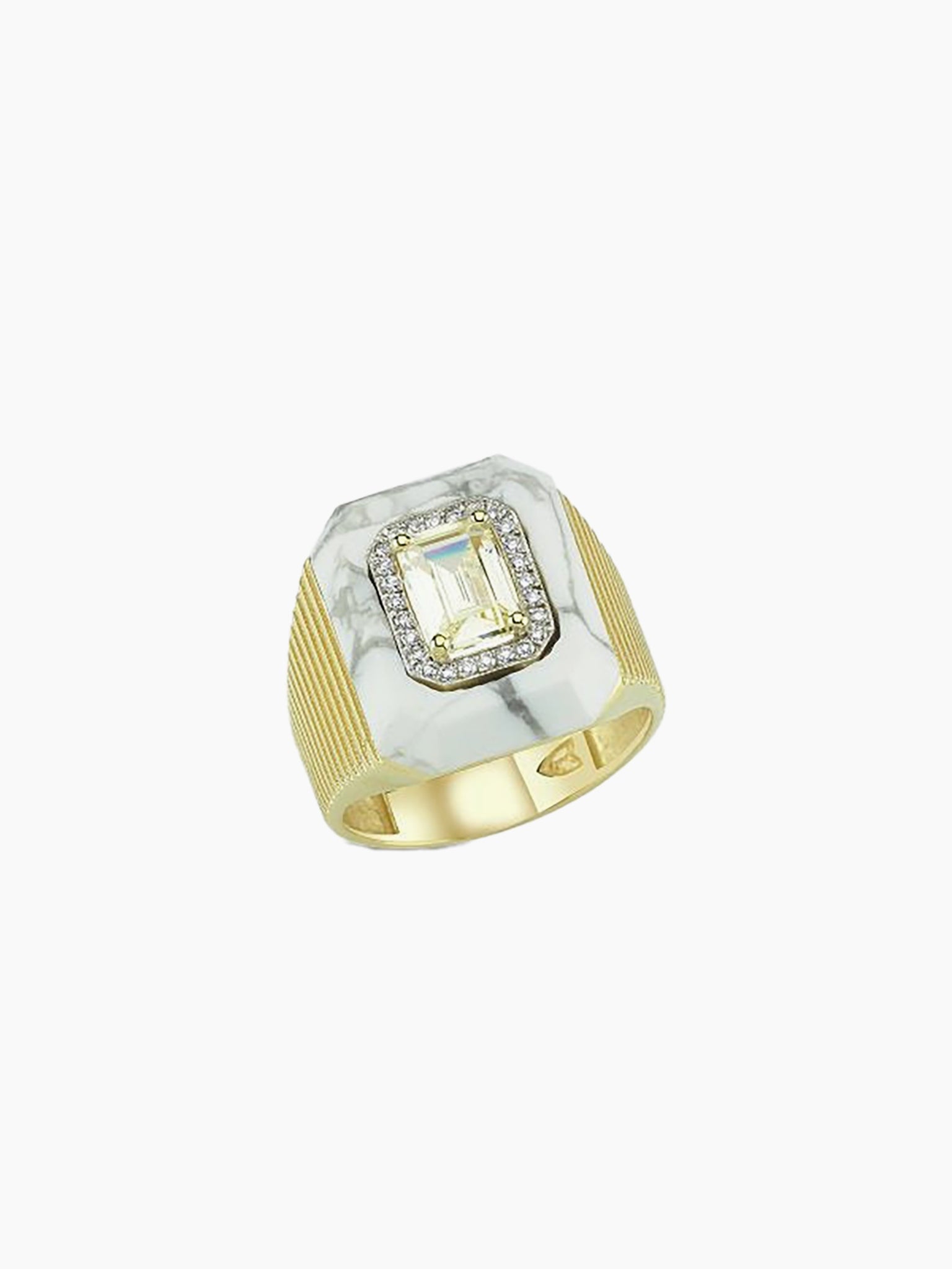 MELIS GORAL La Linea Yellow Topaz Diamond Ring