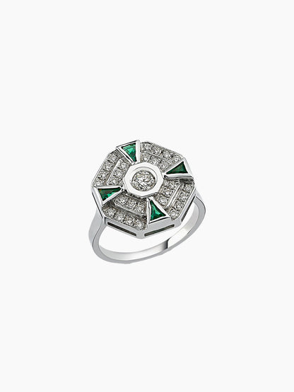 MELIS GORAL Paris Tsavorite and Diamond Ring