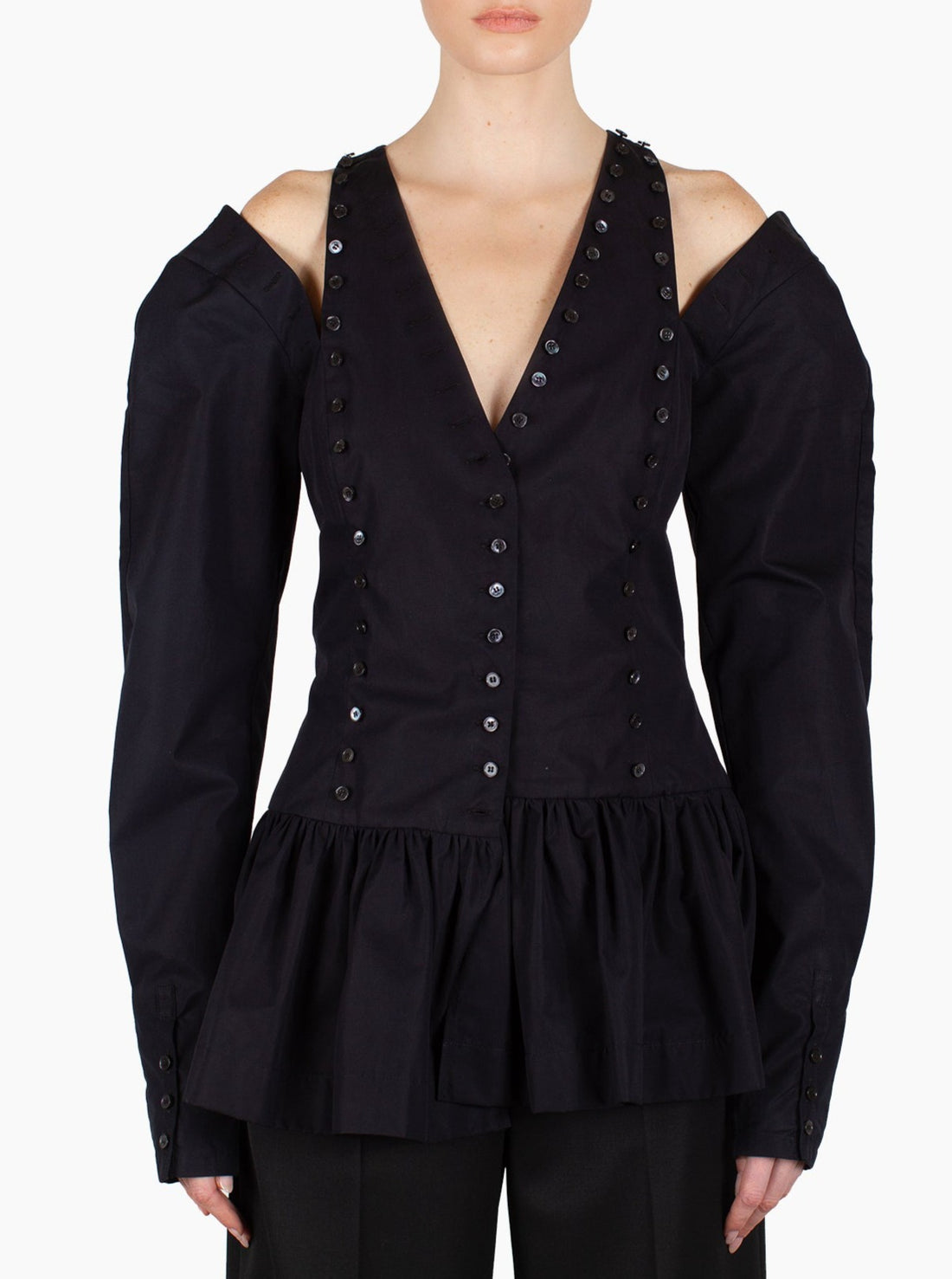 ROCHAS Long Sleeved Button Detail Blouse