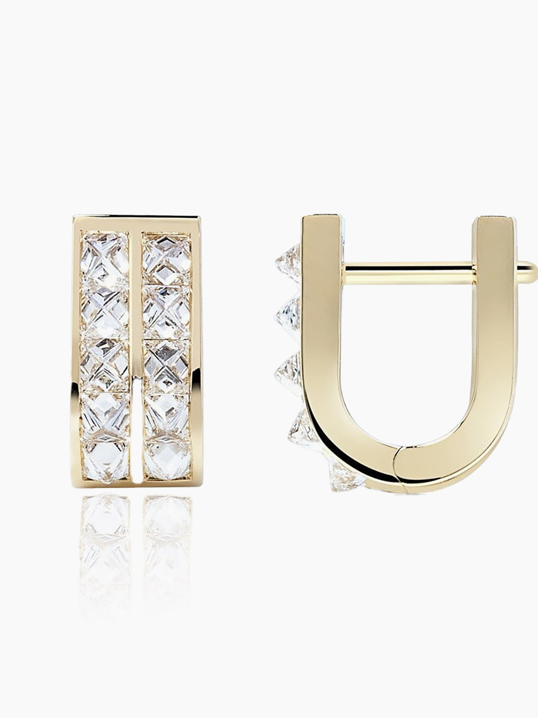 SAVOLINNA Be Spiked Huggies Double Row in Diamonds