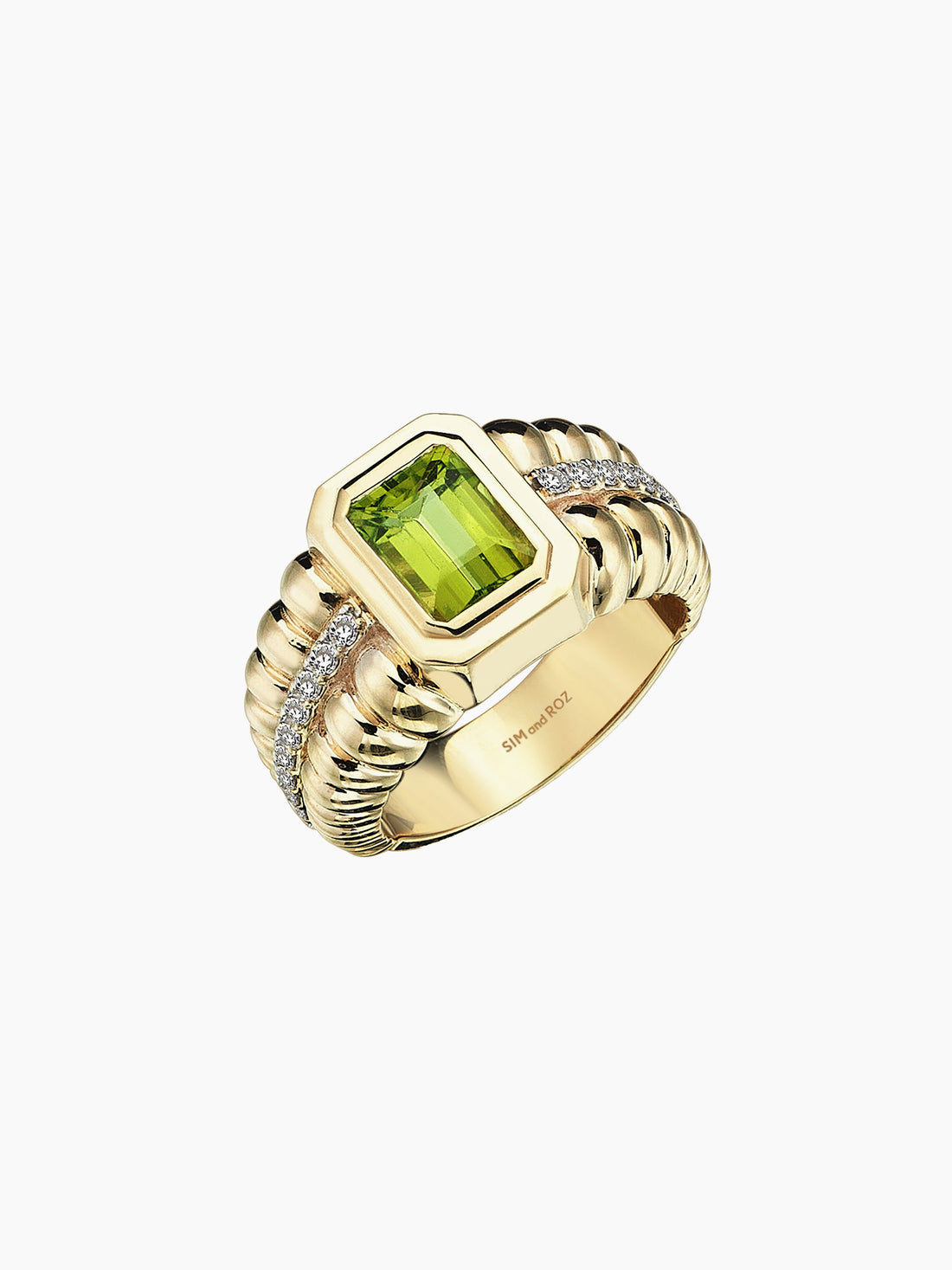 SIM AND ROZ Morphose Peridot Ring