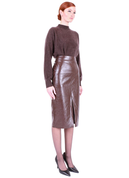 FEDERICA TOSI Brown Pencil Skirt