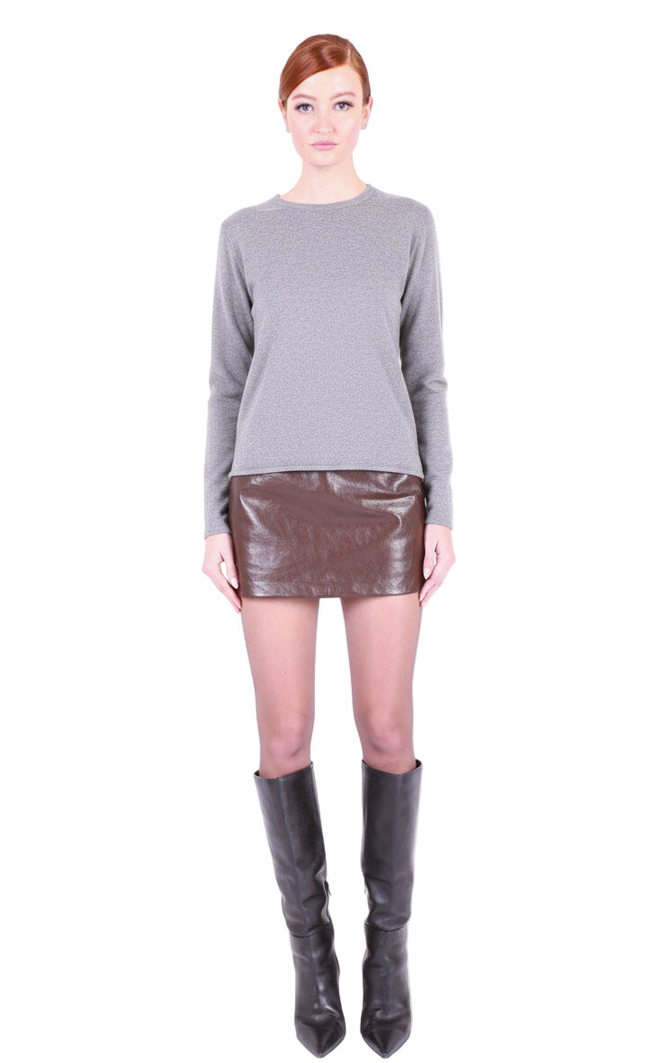 MAJESTIC FILATURES Long Sleeve Cashmere Crewneck Grey