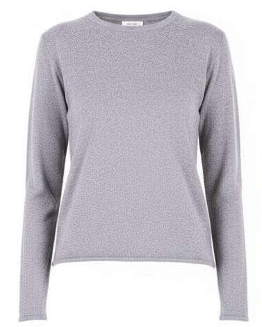 MAJESTIC FILATURES Long Sleeve Cashmere Crewneck Grey