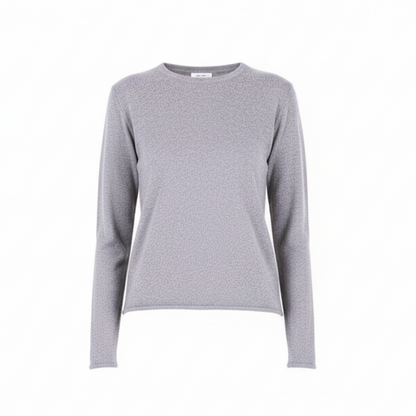 MAJESTIC FILATURES Long Sleeve Cashmere Crewneck Grey