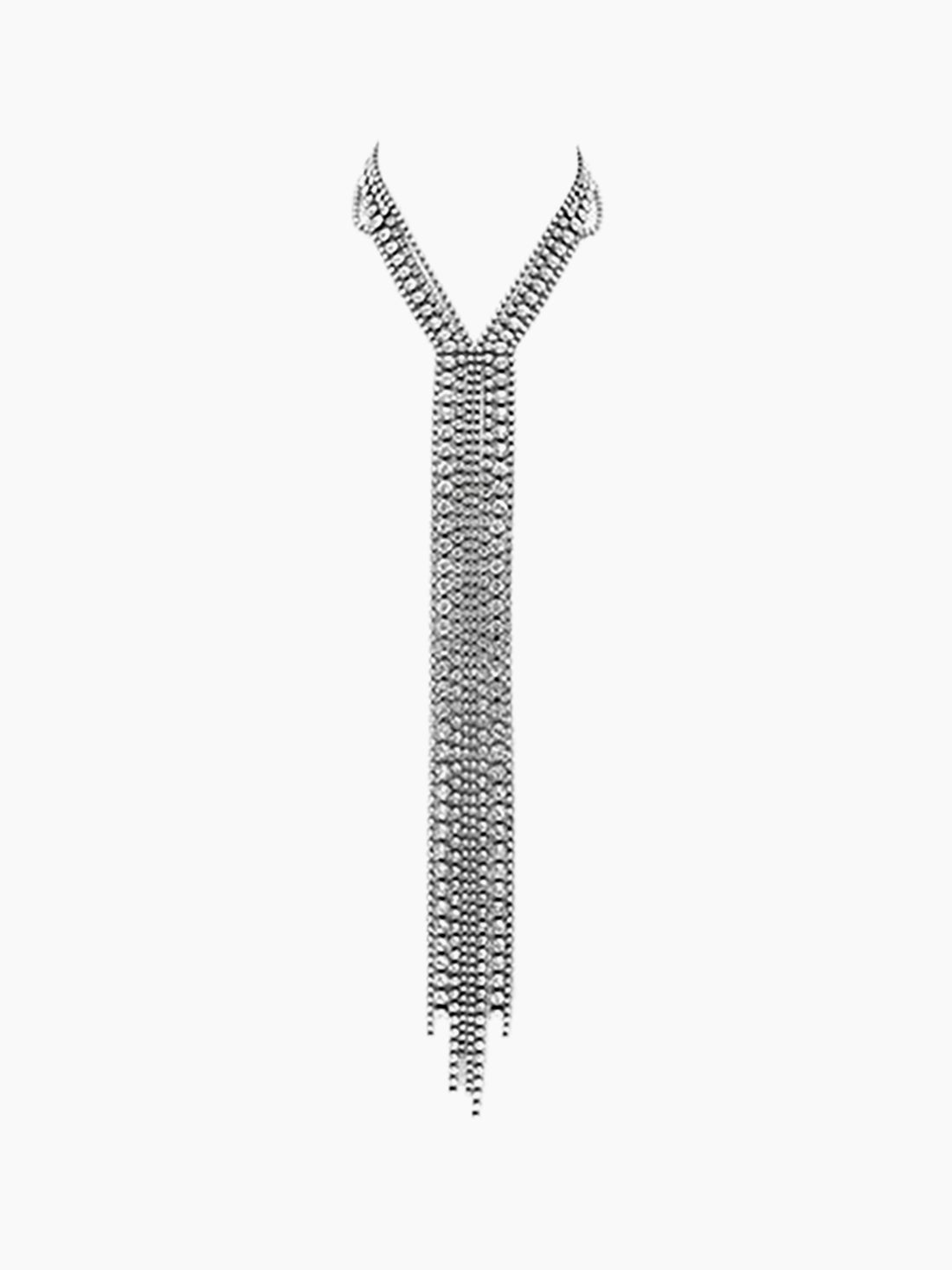 HELENE ZUBELDIA CL816 Crystal Tie Necklace