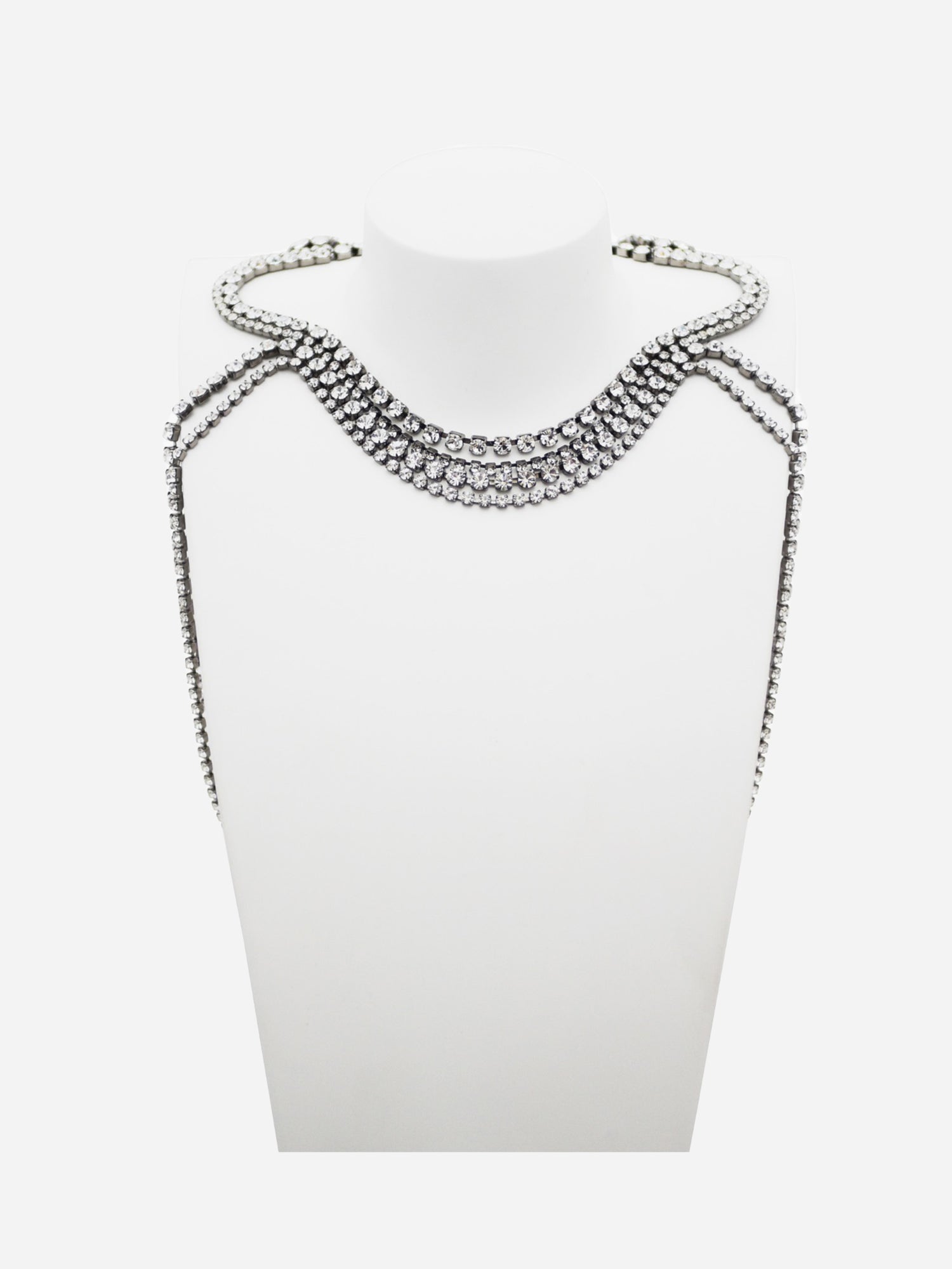 HELENE ZUBELDIA Crystal Waterfall Head Crown / Harness