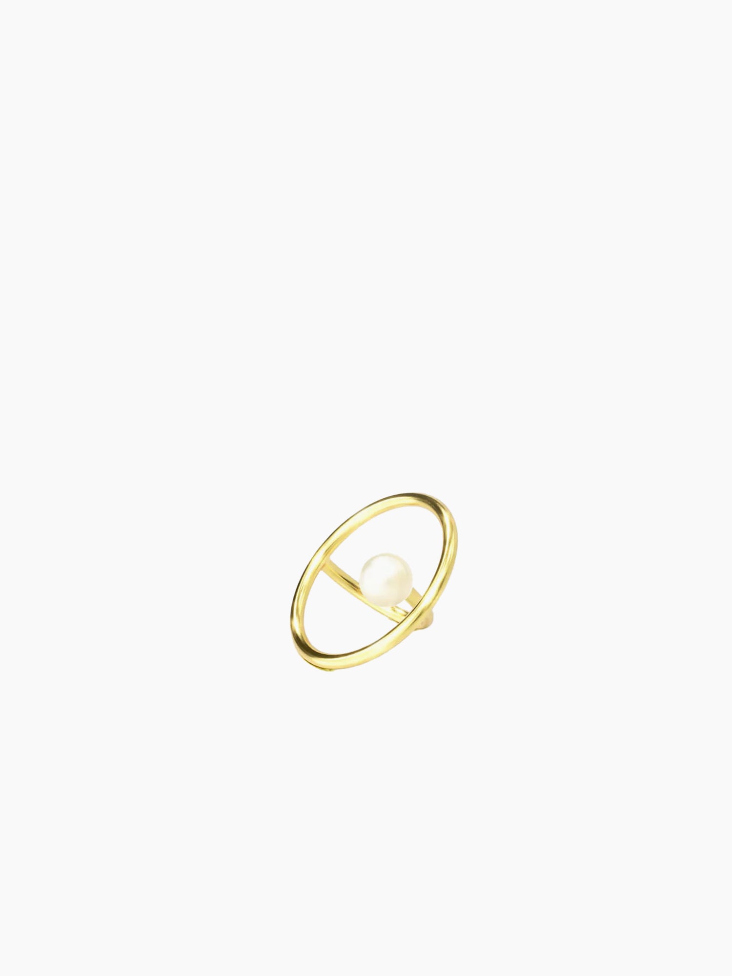 MAM Circular Gold Ring with Pearl