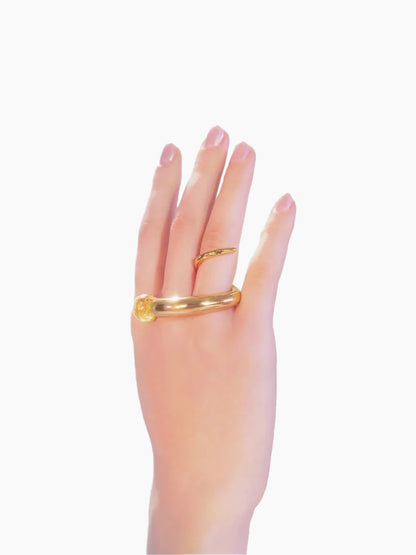 MAM Hand Wrap Ring with Quartz Stone