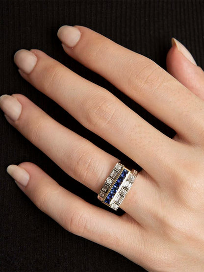 MELIS GORAL Mirror Sapphire Diamond Ring