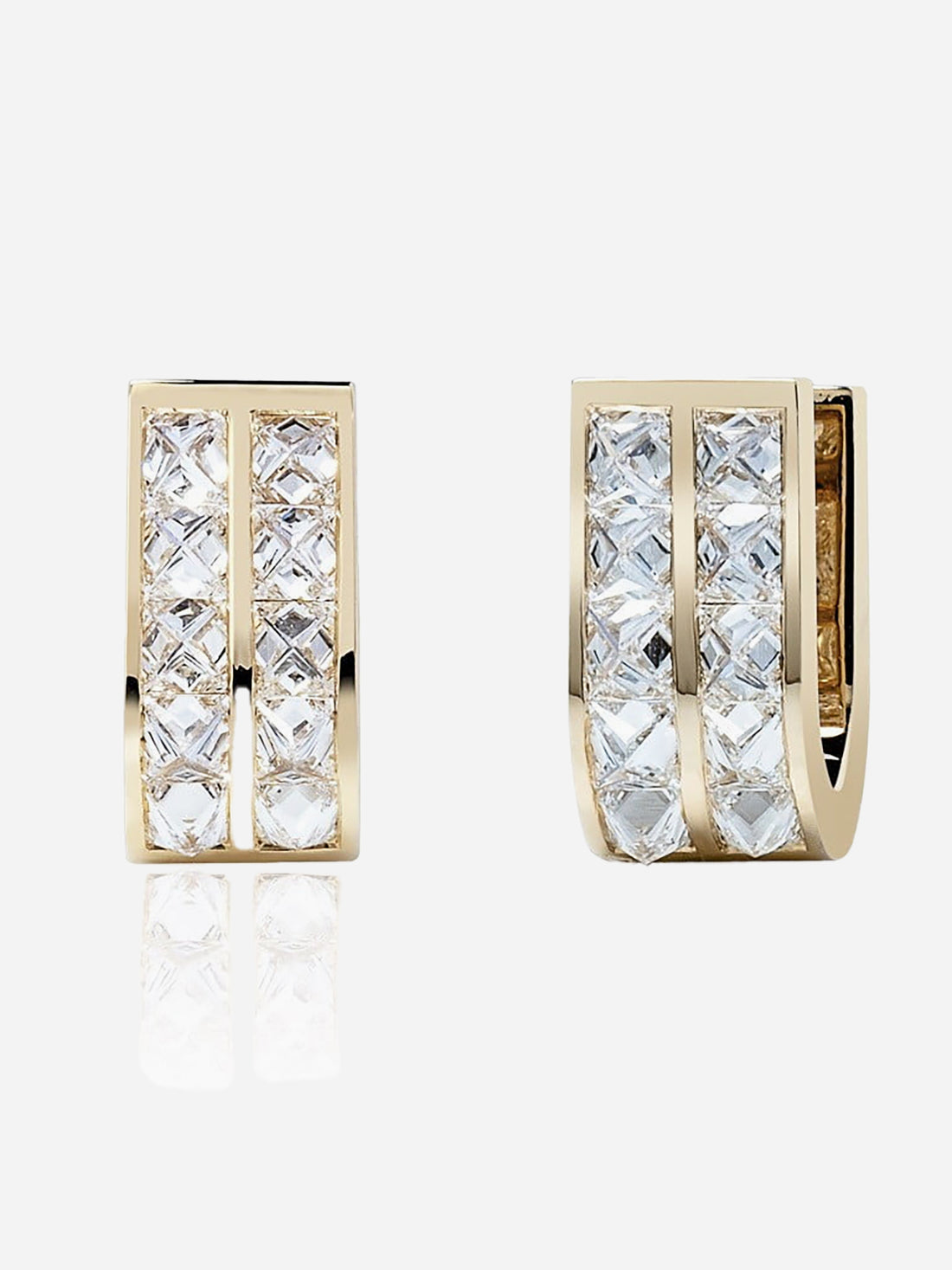 SAVOLINNA Be Spiked Huggies Double Row in Diamonds