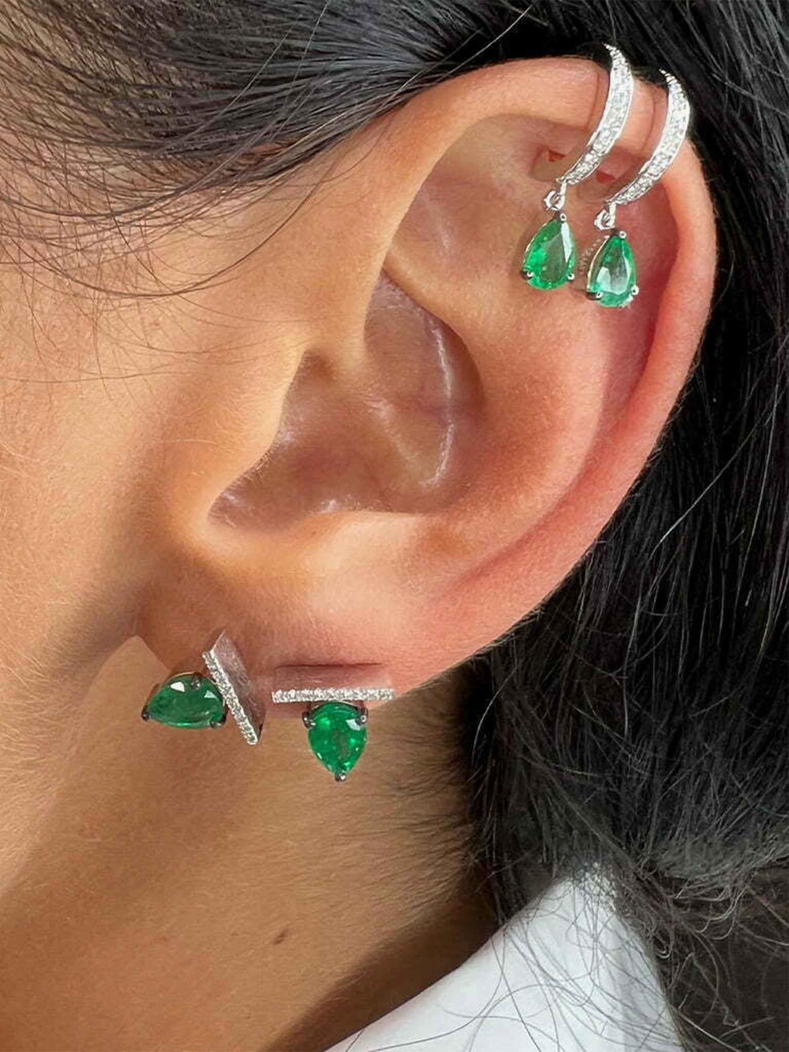 Emerald on sale ear cuff