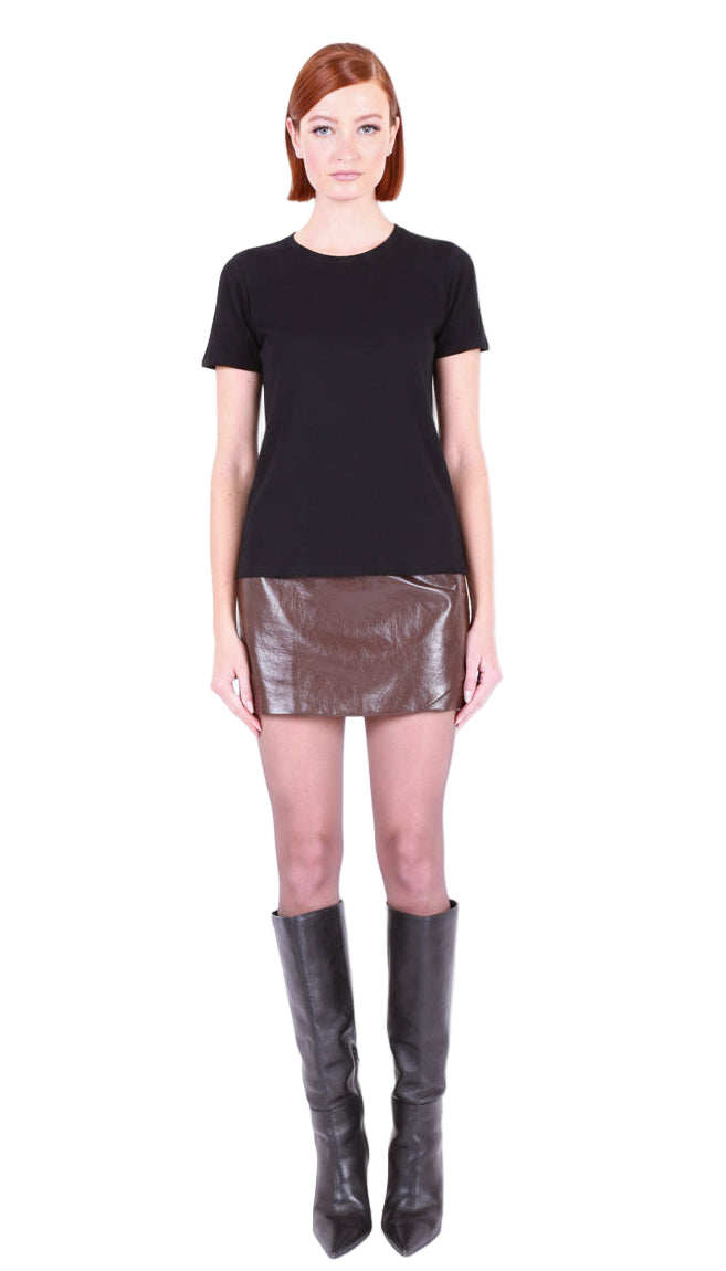 MAJESTIC FILATURES Short Sleeve Cashmere Crewneck