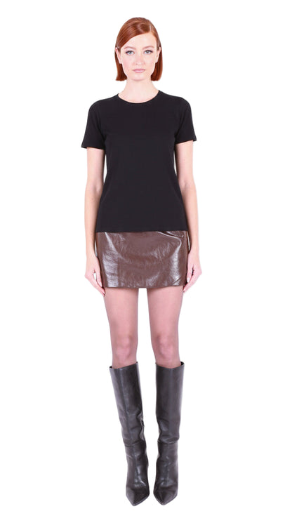 MAJESTIC FILATURES Short Sleeve Cashmere Crewneck