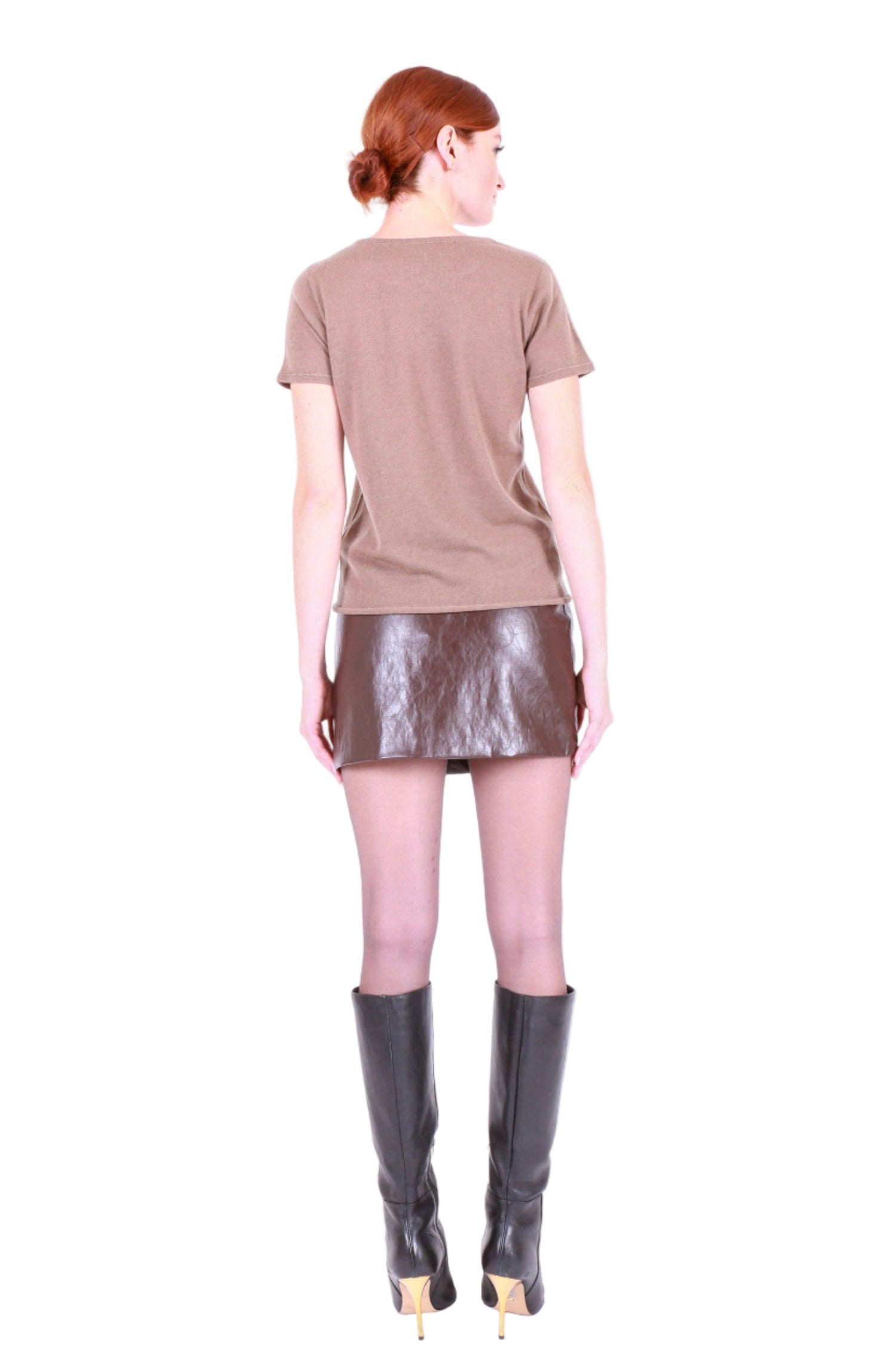 MAJESTIC FILATURES Short Sleeve Cashmere Crewneck