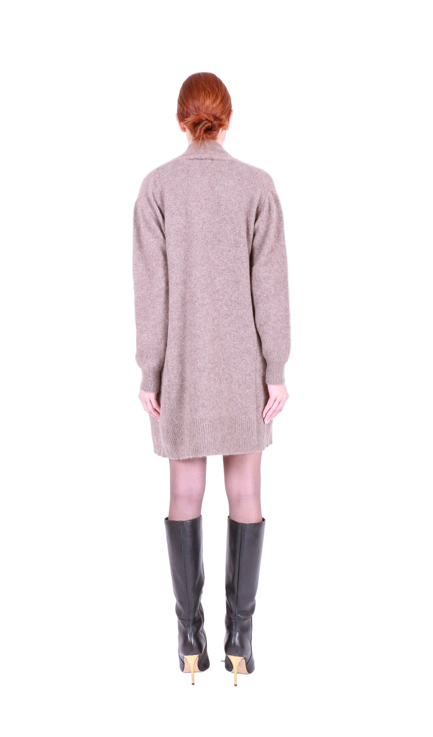 MAJESTIC FILATURES Merino Fox Midi Cardigan Brown