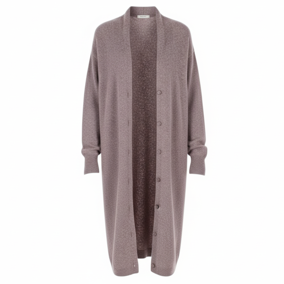 MAJESTIC FILATURES Merino Fox Midi Cardigan Brown