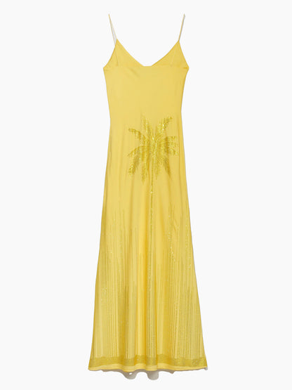 FILLES A PAPA Sunset Yellow Crystal Long Dress