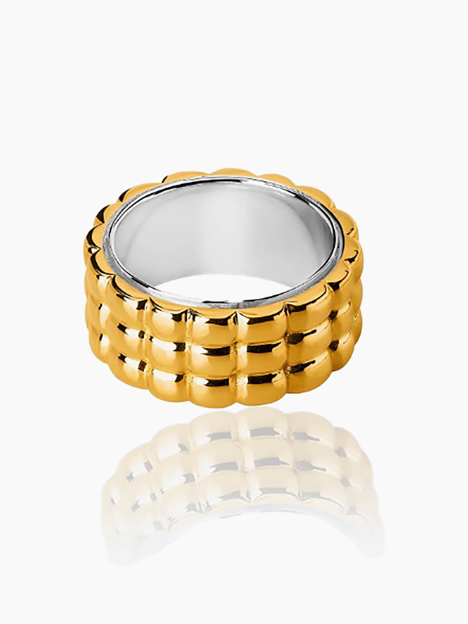 TANE Mexico 1942 Alma Textured Vermeil Ring