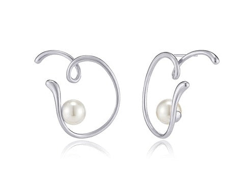HERADI Wave 002 Earrings Silver