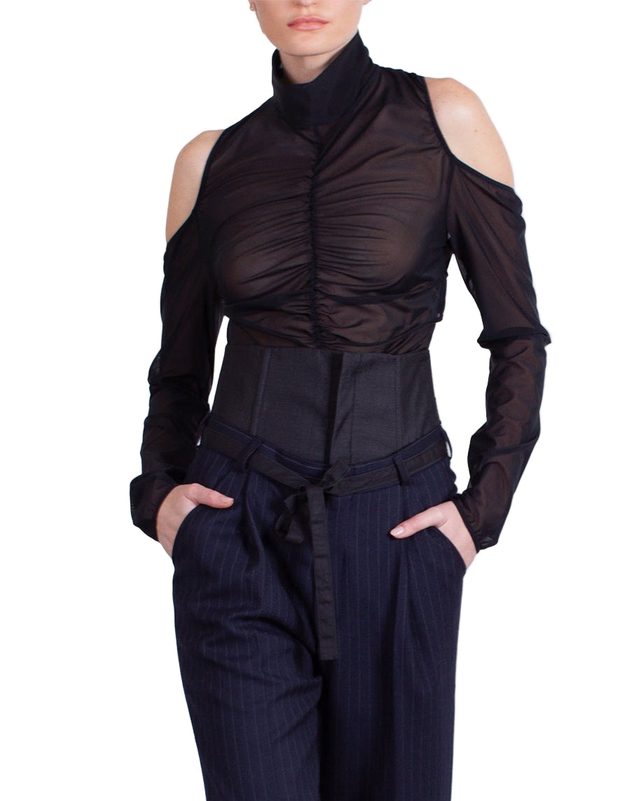 BOYAROVSKAYA Kalura Mesh Knit Bodysuit