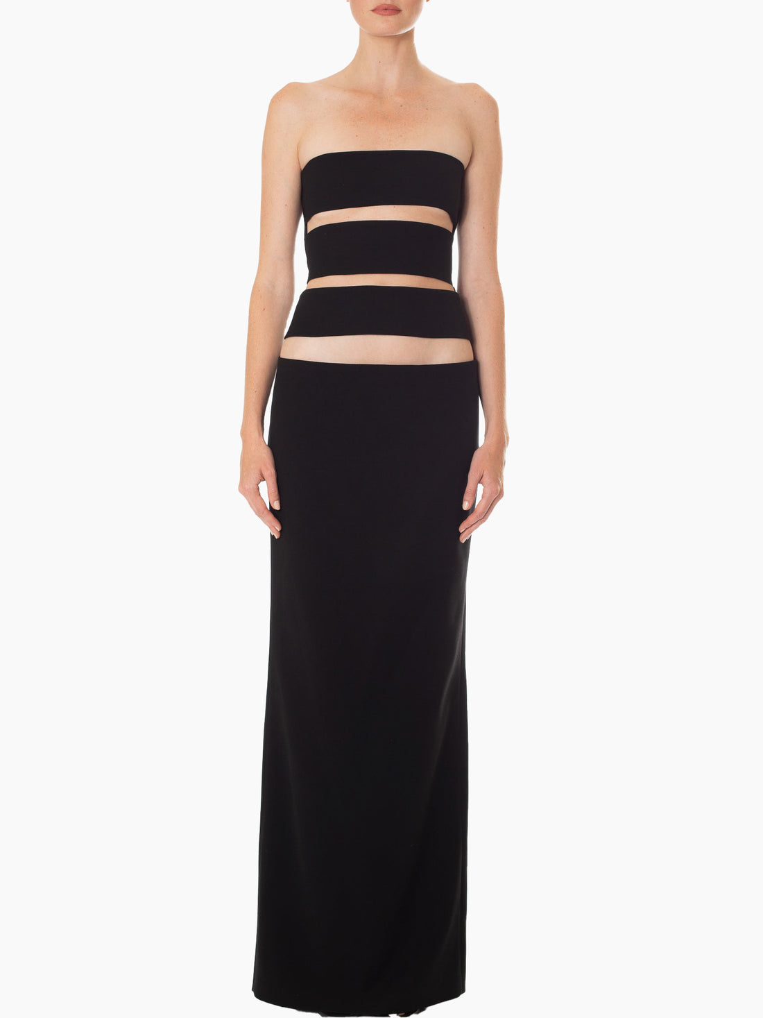 MONOT Horizontal Cutout Bandage Maxi Dress