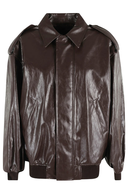 FEDERICA TOSI Metalic Leather Bomber