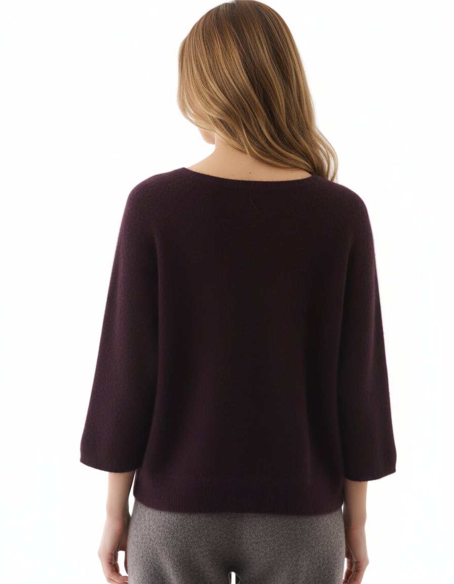 MAJESTIC FILATURES 3/4 Sleeve Crewneck