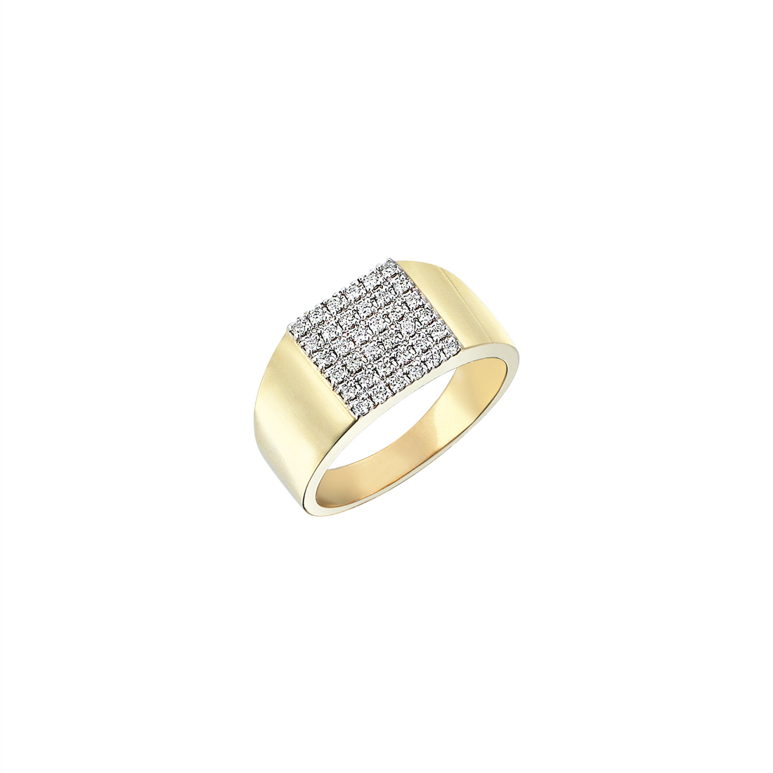 HER STORY Pave Square Ring
