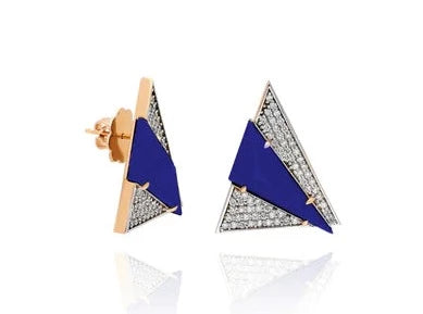 TERZIHAN Neutra Aztec Earrings Lapis Lazuli
