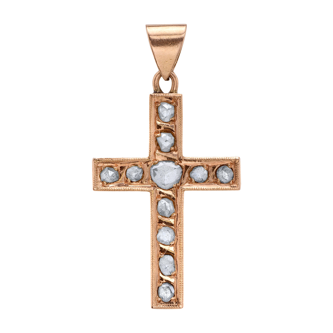 ROSEARK Vintage Cross With Diamonds (With Chain)