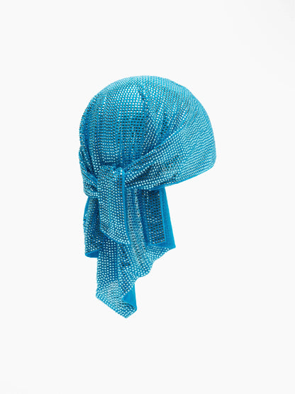 GIUSEPPE DI MORABITO Rhinestone Bandana in Blue