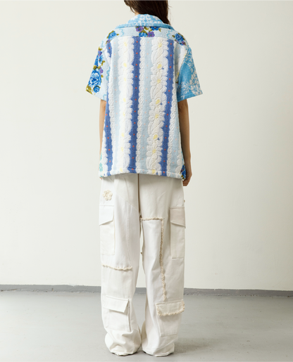 CAVIA Mix Patchwork Bowling Shirt