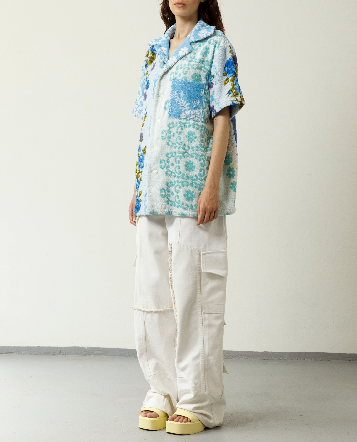 CAVIA Mix Patchwork Bowling Shirt