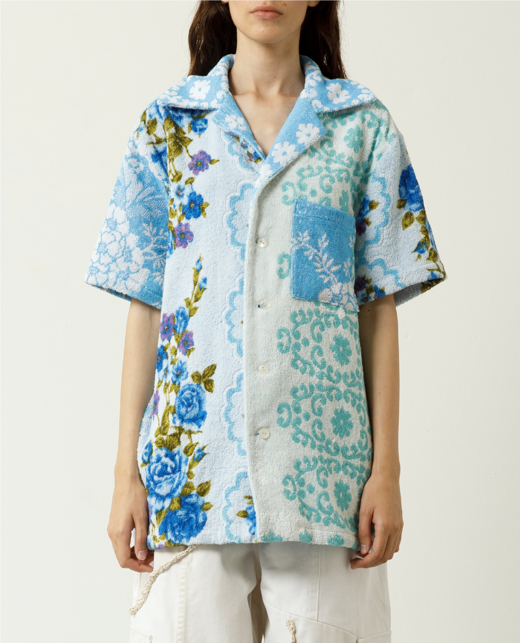 CAVIA Mix Patchwork Bowling Shirt